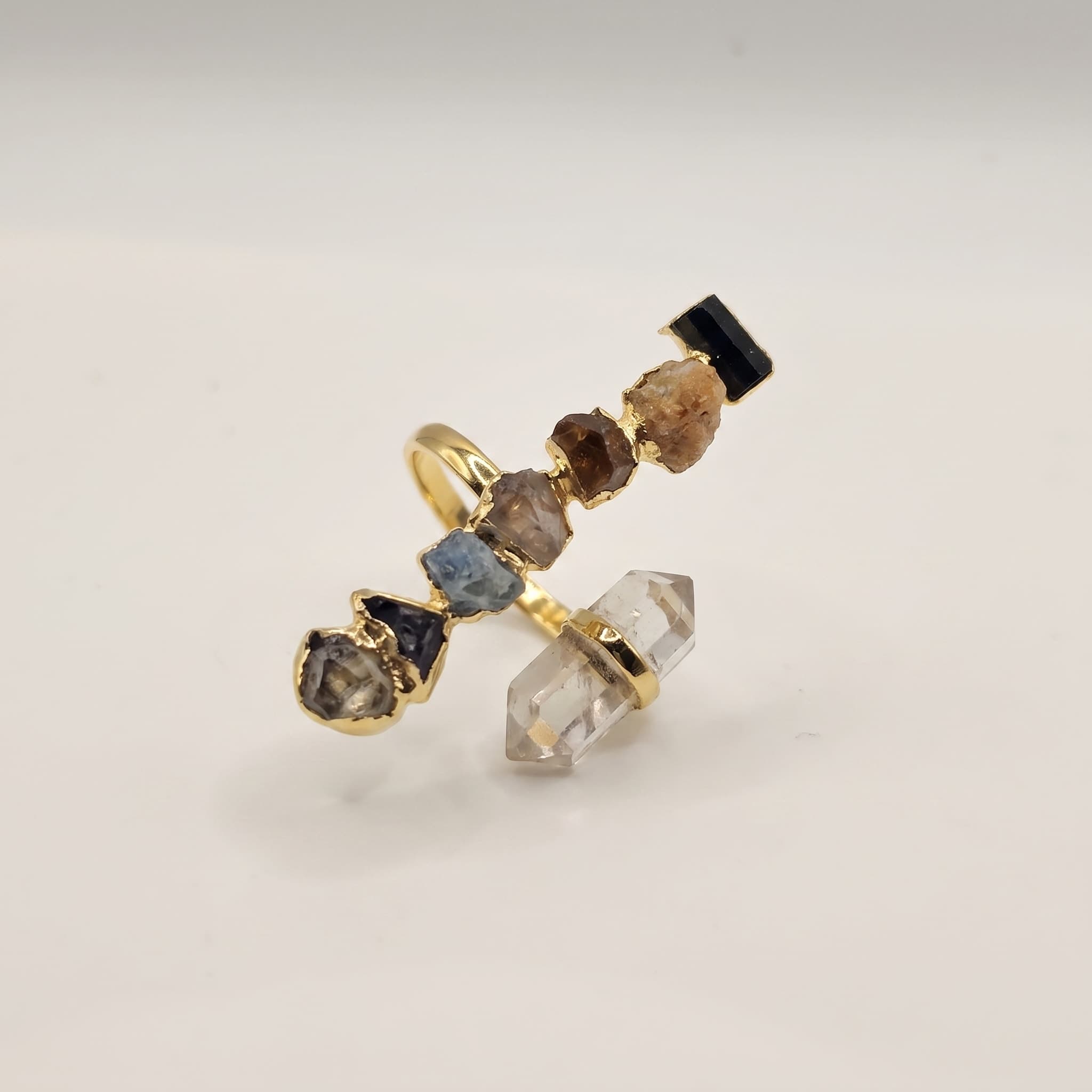 Anel 7 Chakras Dourado, foto 1