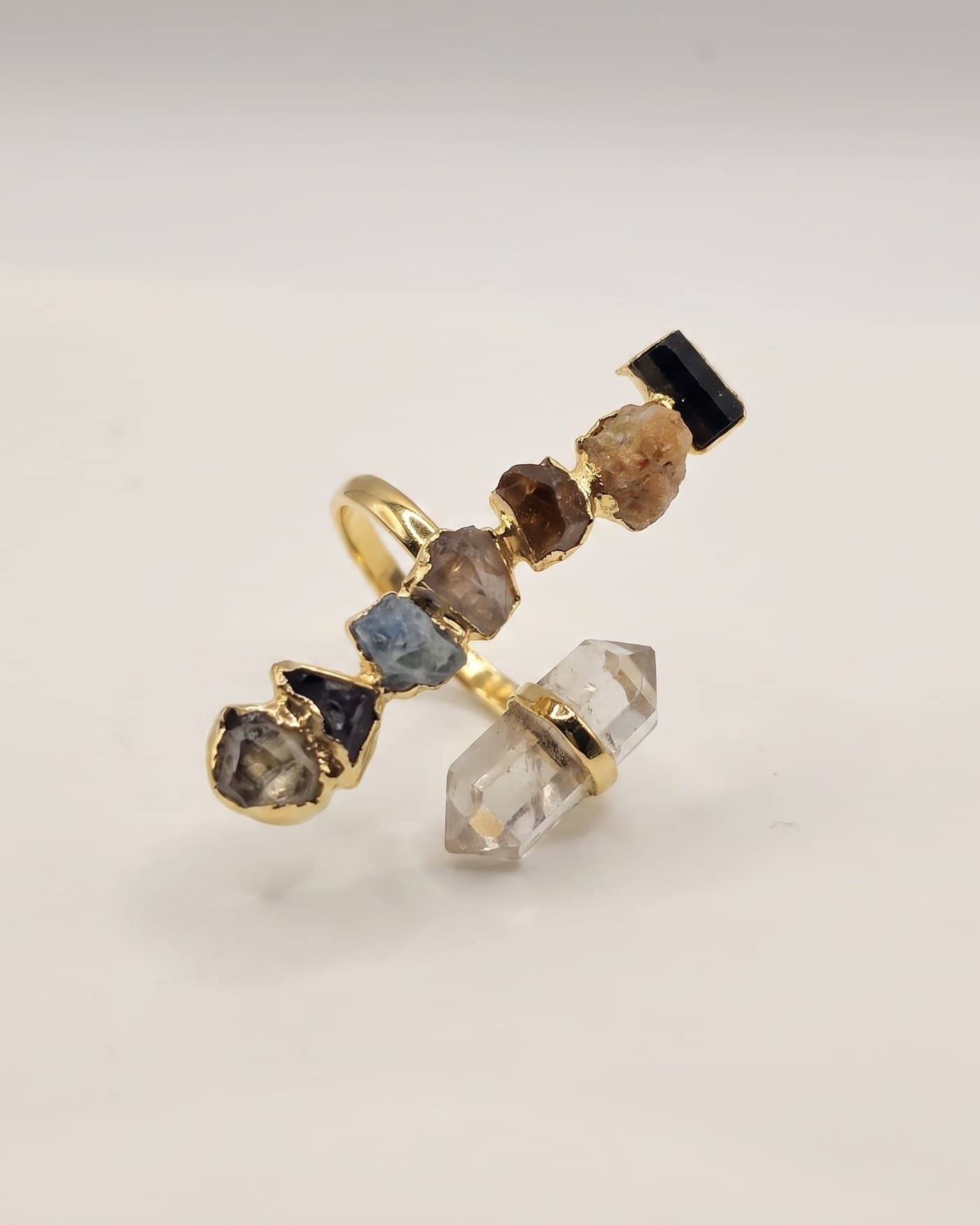 Anel 7 Chakras Dourado