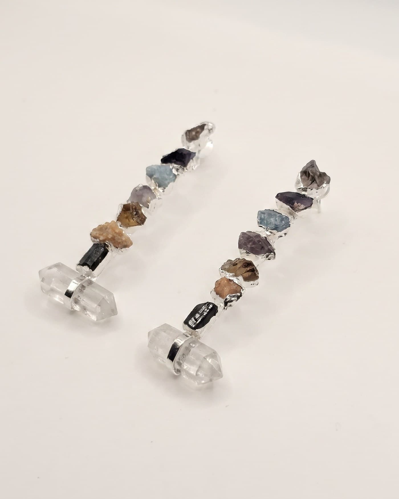 Brinco 7 Chakras Prata
